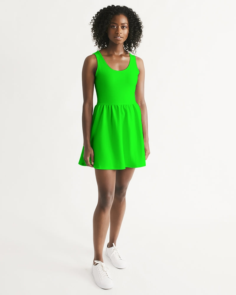 Neon green shop skater dress